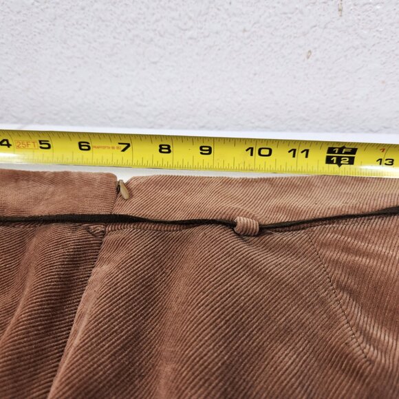 Ann Taylor Cord Pencil Skirt Petite 4P Brown Zip Hook & Eye Closure + Belt - Picture 7 of 12
